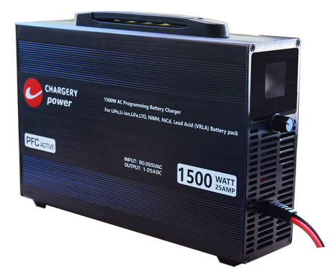 100 فولت 1500 واط التيار المعدل شاحن البطارية C10325 4S إلى 24S LiPo ، NMC ، LiFe ، LiTo ، Pb ، 25A