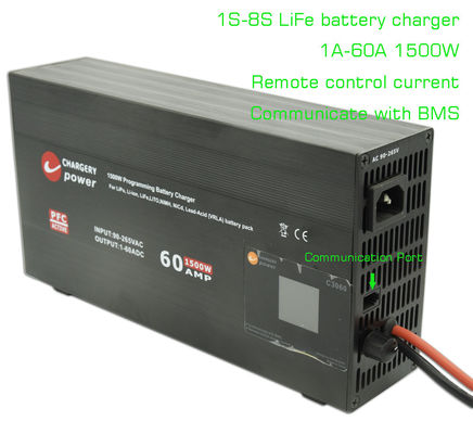 شاحن البطارية القابل لإعادة الشحن Lifepo4 LFP Ac To Dc 4S-8S 1500W 29.2V