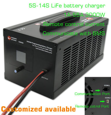 14S LFP ليتيم Lifepo4 AC إلى DC شاحن البطارية نظام تخزين الطاقة 51.1V 3000W