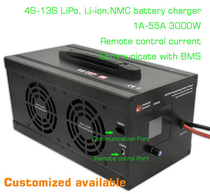 ODM 13S NMC شاحن بطارية الليثيوم الليثيوم 12v 54.6V 3000W